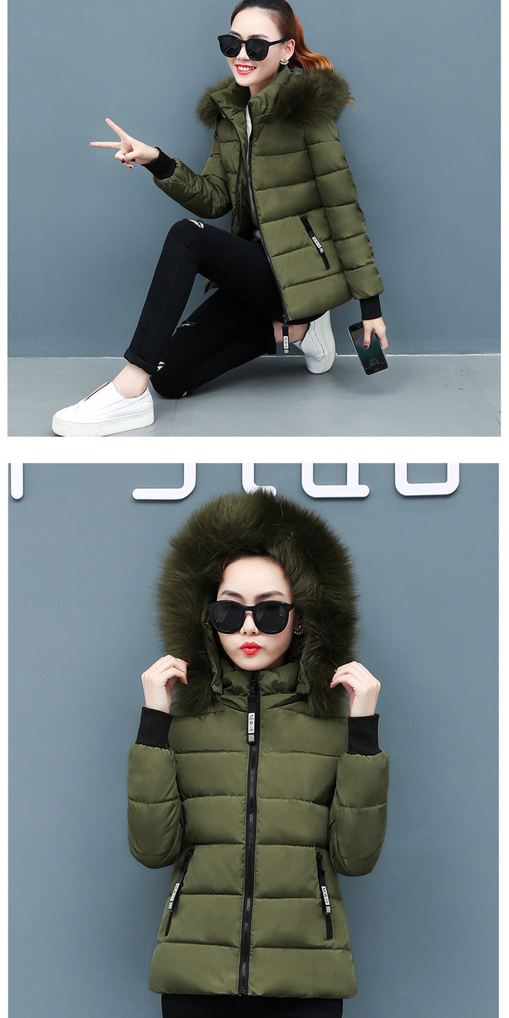 Women's winter jacket, short, tailored