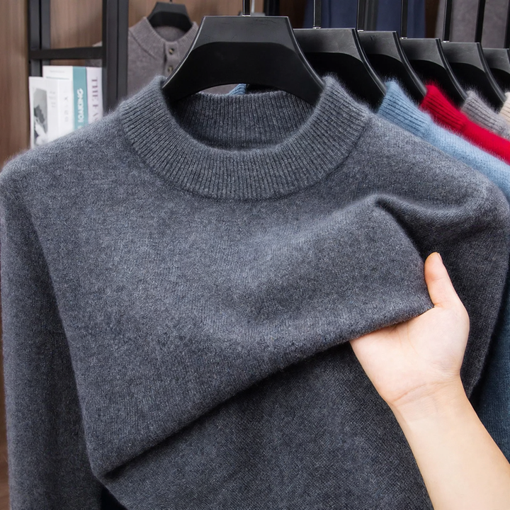 Men's wool sweater, 460g, warm and soft