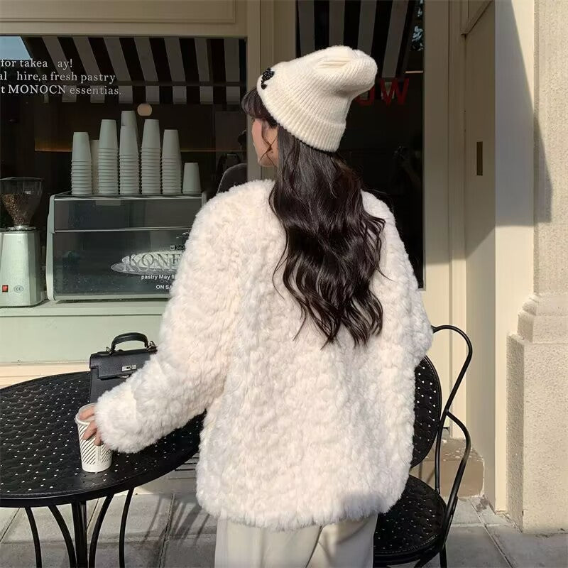Padded teddy fleece jacket in classic style