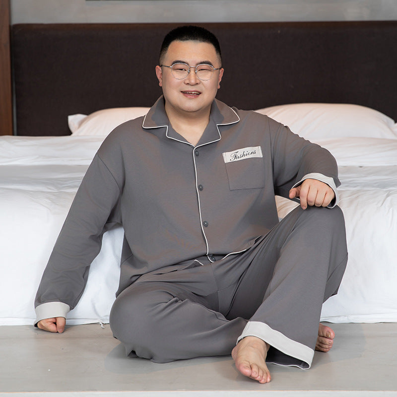 Men's Pajama Set, 100% Cotton, Long Sleeve, Plus Sizes