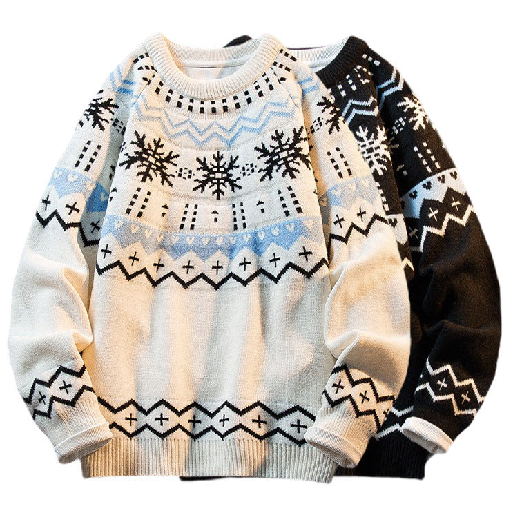 Fair Isle Christmas sweater for men, plus sizes