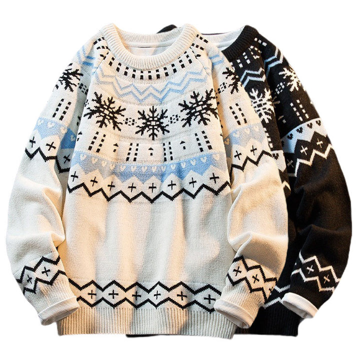 Fair Isle Christmas sweater for men, plus sizes