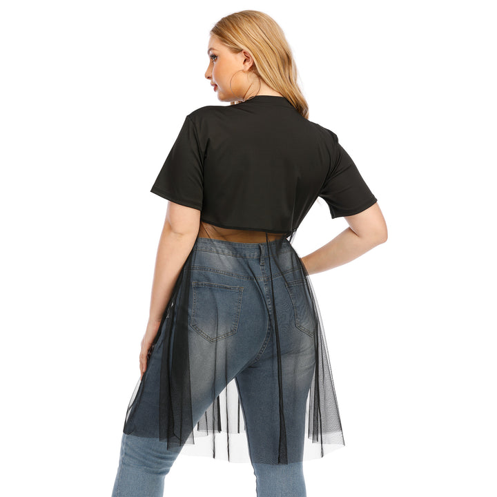 Women's fashionable mesh top with integrated skirt Mune Fashion