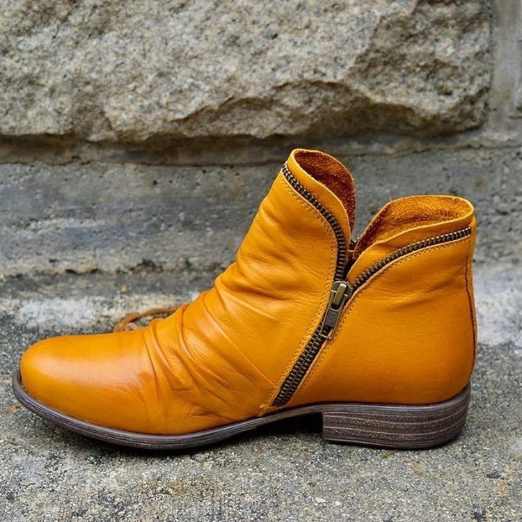 Mune Fashion | Leather boots with zipper