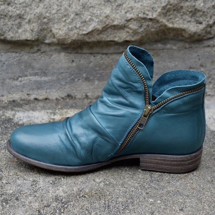 Mune Fashion | Leather boots with zipper