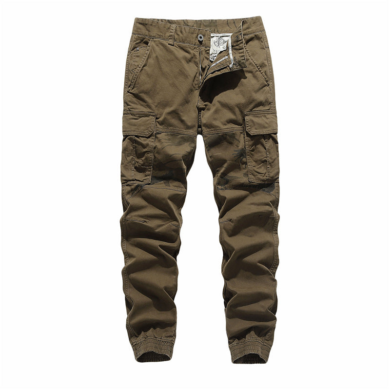 Men's cargo joggers with utility pockets, reinforced knee inserts & elastic hem Mune Fashion