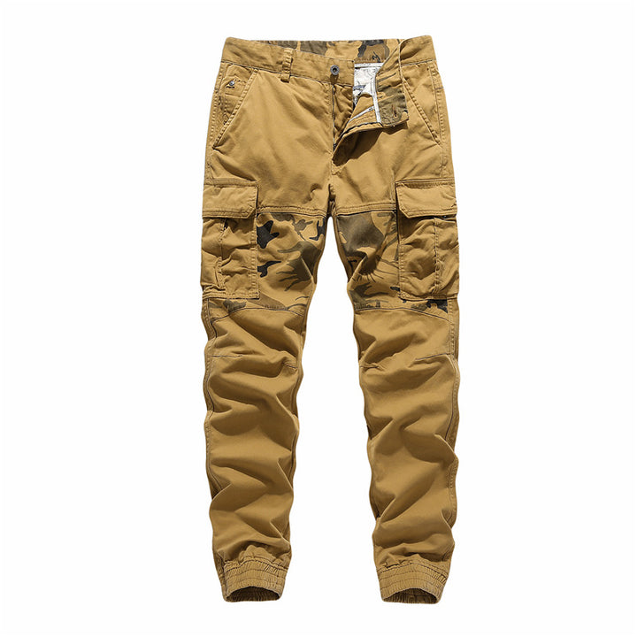 Men's cargo joggers with utility pockets, reinforced knee inserts & elastic hem Mune Fashion