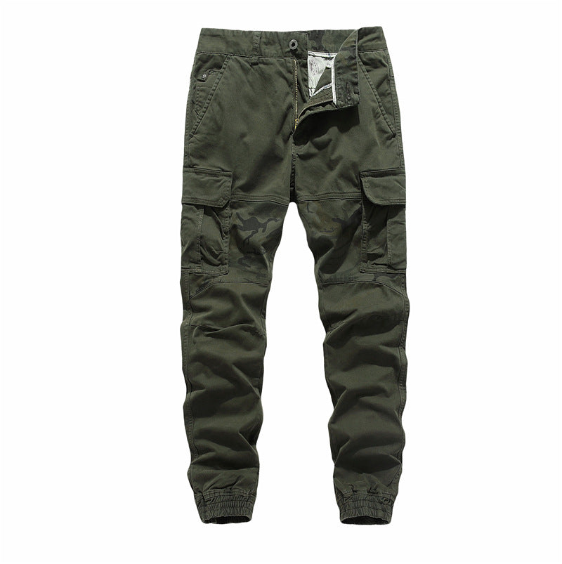 Men's cargo joggers with utility pockets, reinforced knee inserts & elastic hem Mune Fashion