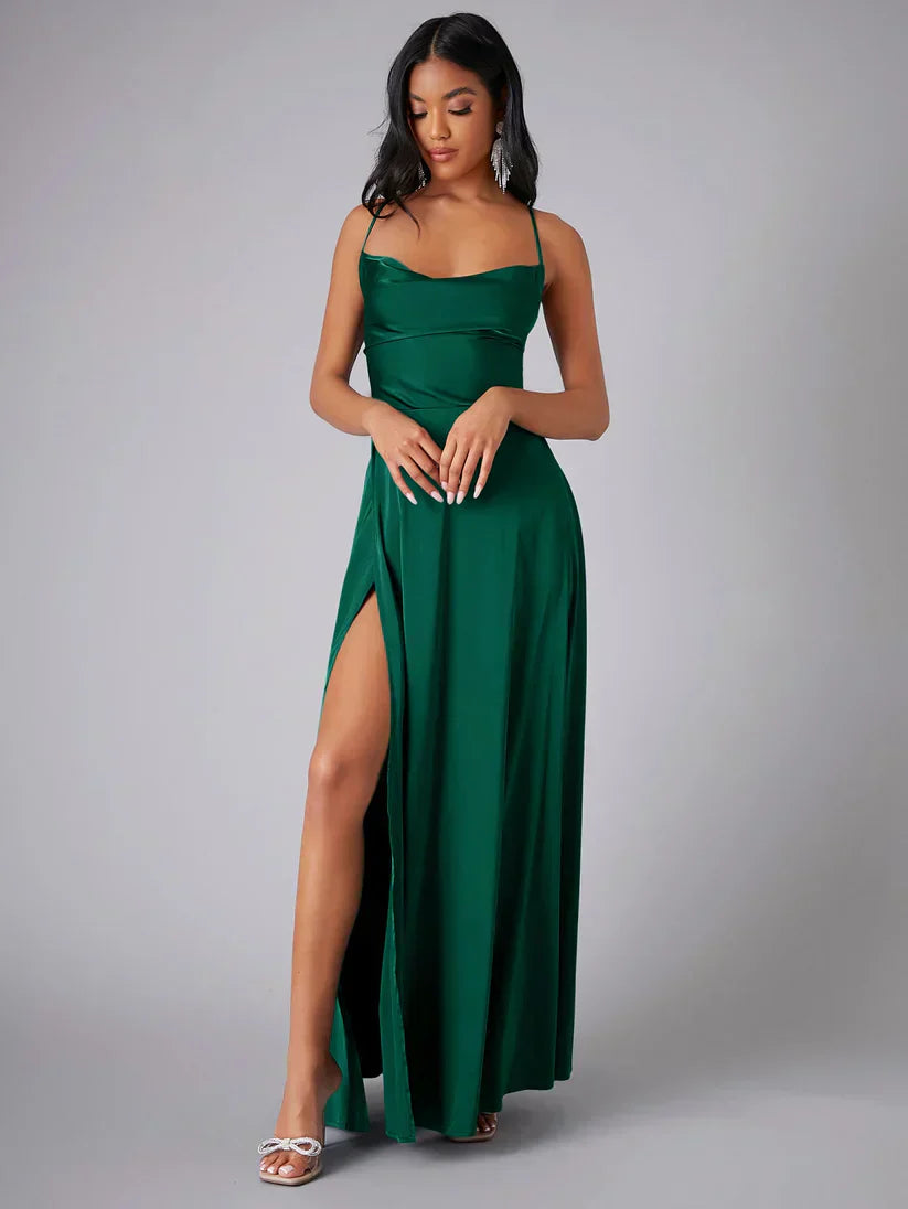 Mune Fashion | Silk Maxi Dress with Braided Back Dress Yourself for Formal Occasions Lucette