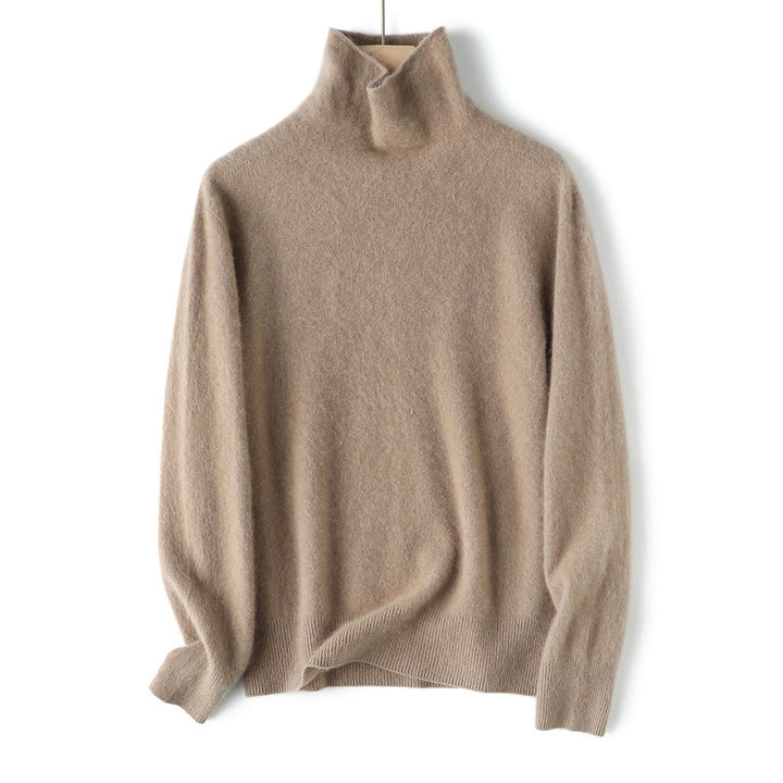 Women’s Wool Cashmere Sweater, seamless, various collar forms
