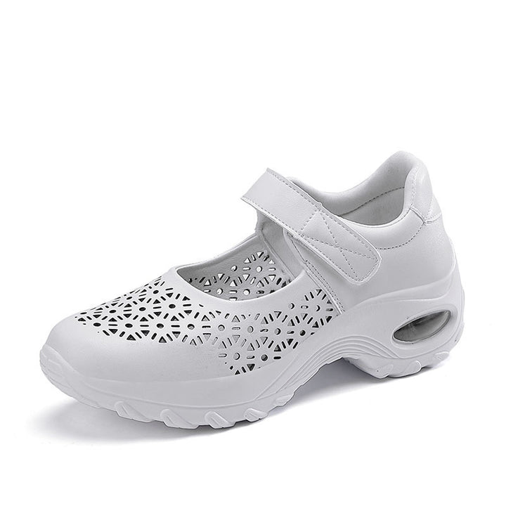 Women's perforated strap shoe with air cushion profile and velcro closure Mune Fashion