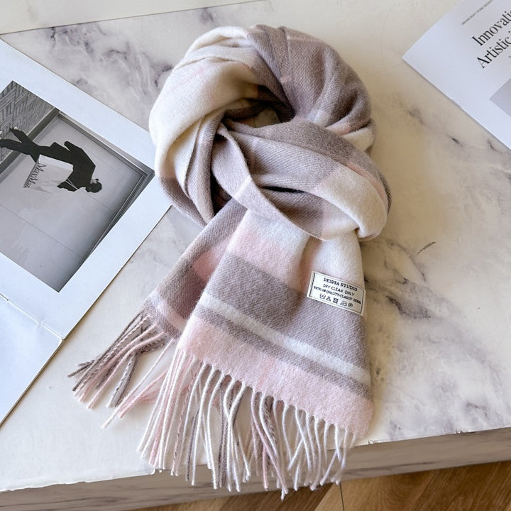 Classic wool scarf, 100% wool, 180 cm