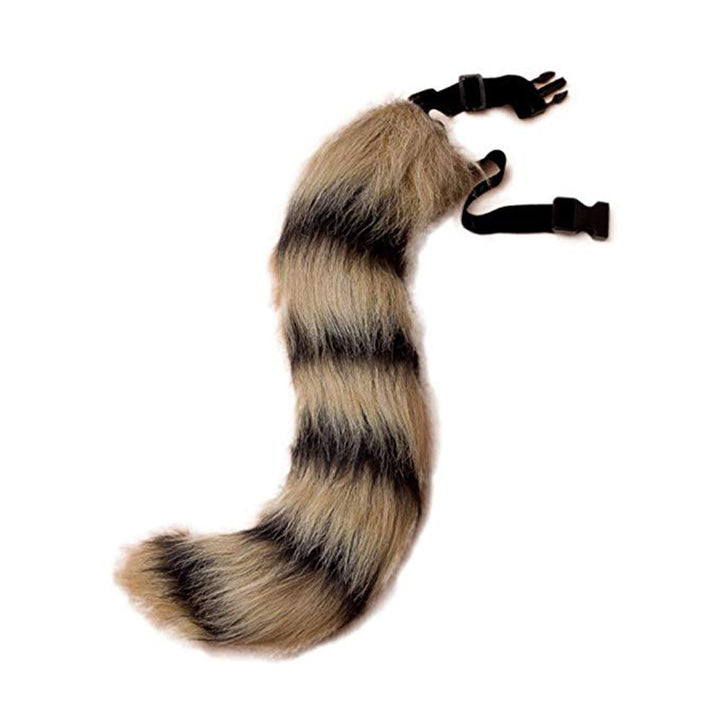 Women Removable Fluffy Faux-Fur Tail with Adjustable Attachment Belt Mune Fashion