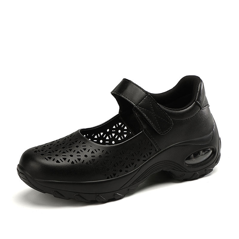Women's perforated strap shoe with air cushion profile and velcro closure Mune Fashion