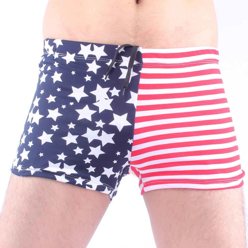 Men's swim shorts with asymmetrical design Mune Fashion