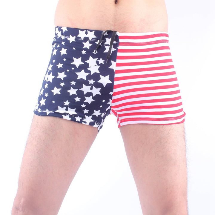Men's swim shorts with asymmetrical design Mune Fashion