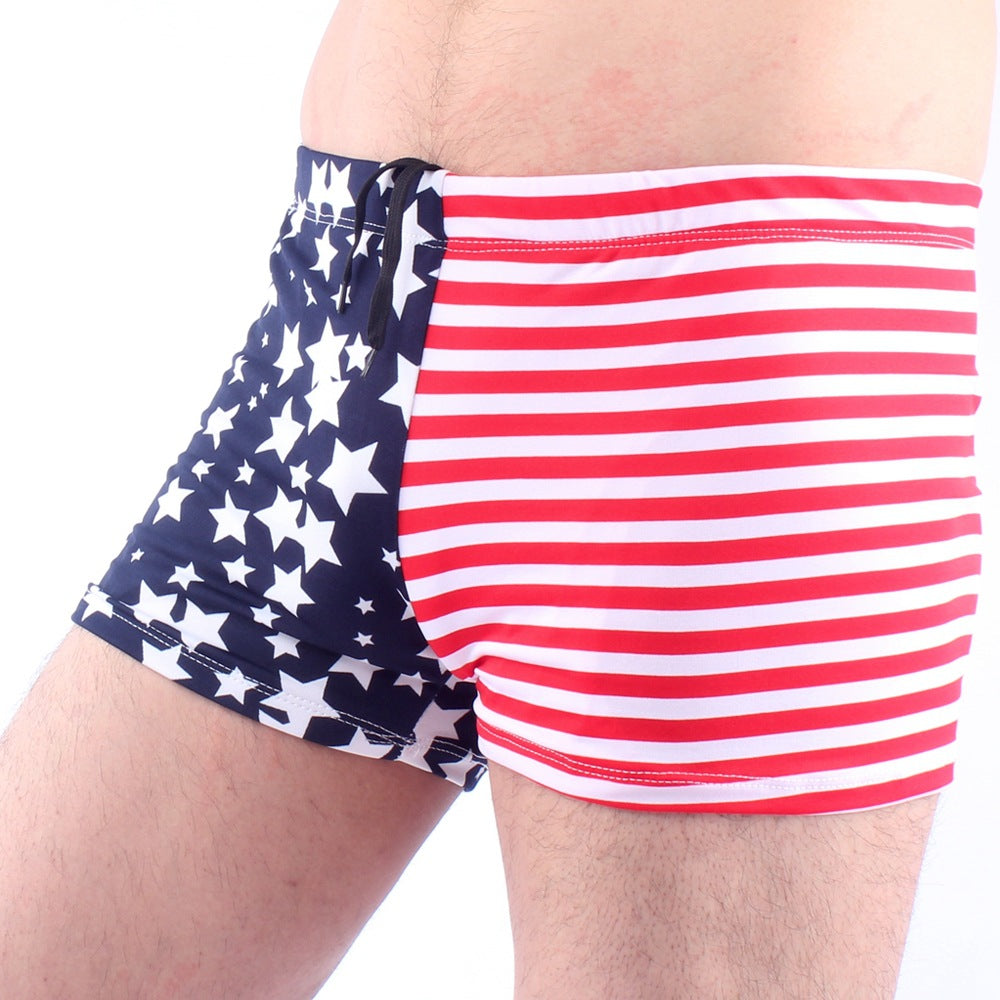 Men's swim shorts with asymmetrical design Mune Fashion