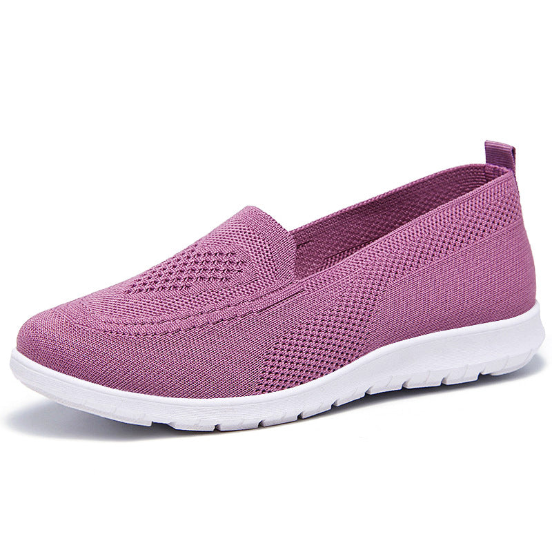 Women nan ultra-light knitted slip-on loafer with seamless sock upper, elastic entry, and shock-absorbing EVA sole Mune Fashion