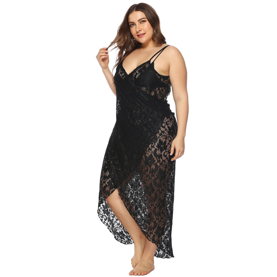 Women Transparent Lace Beach Dress Mune Fashion