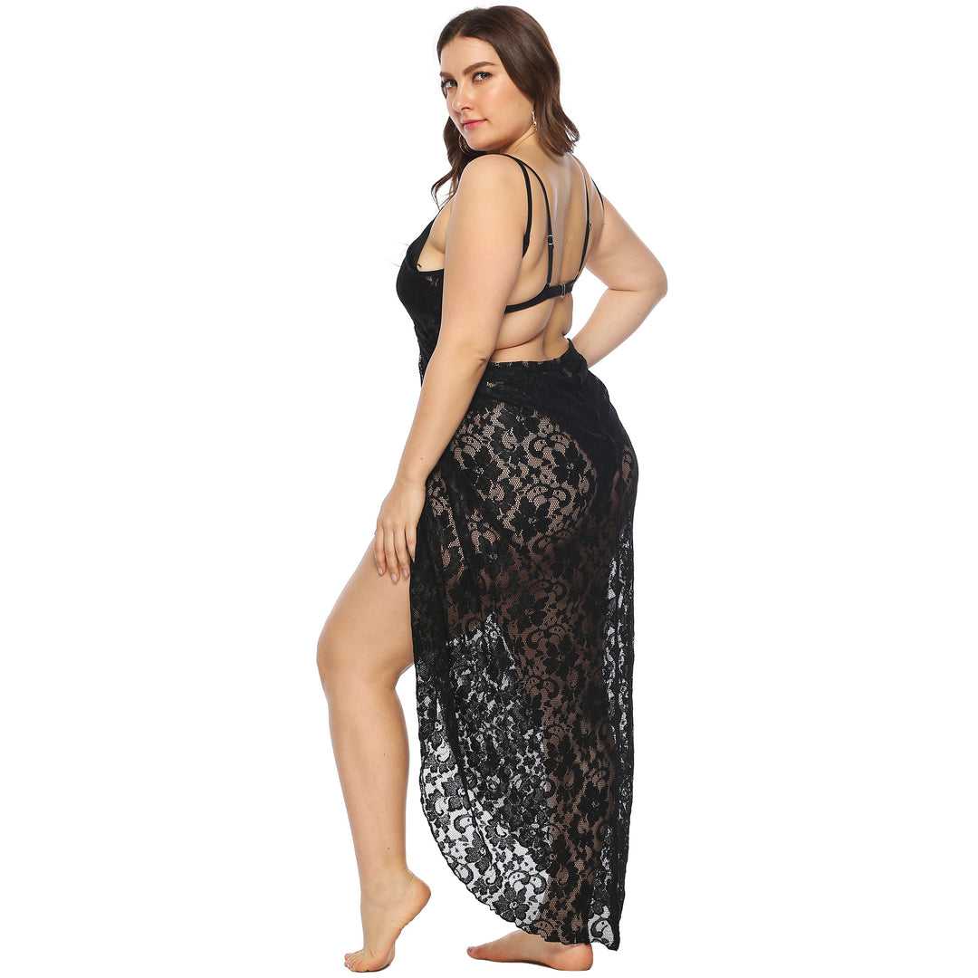 Women Transparent Lace Beach Dress Mune Fashion