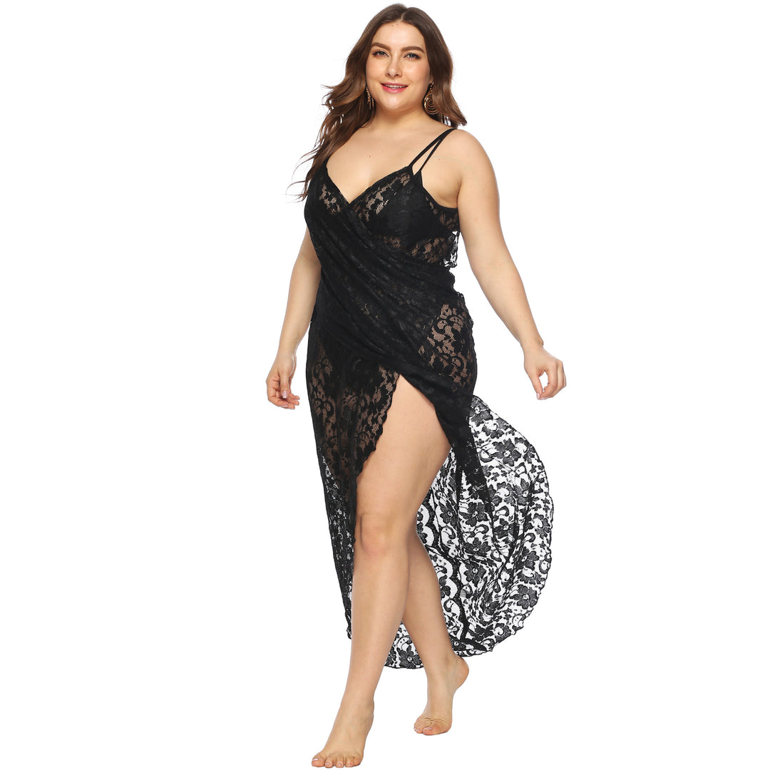 Women Transparent Lace Beach Dress Mune Fashion