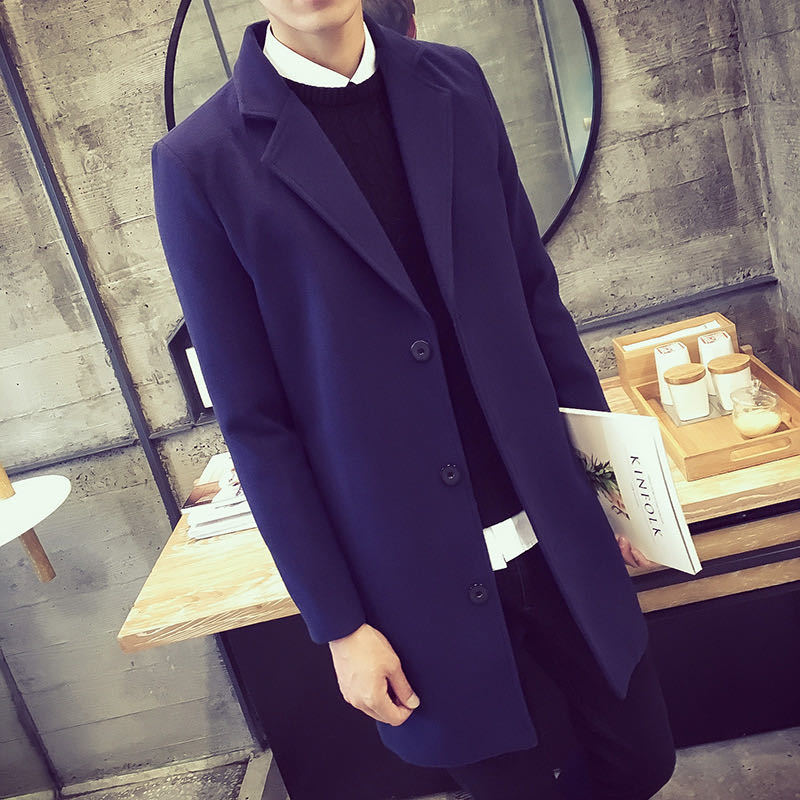 Men's slim short coat with stand-up collar and elegant button placket Mune Fashion