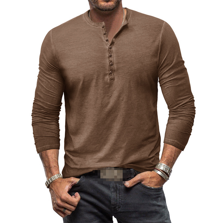 Mune Fashion - Henley shirt for men with long sleeves