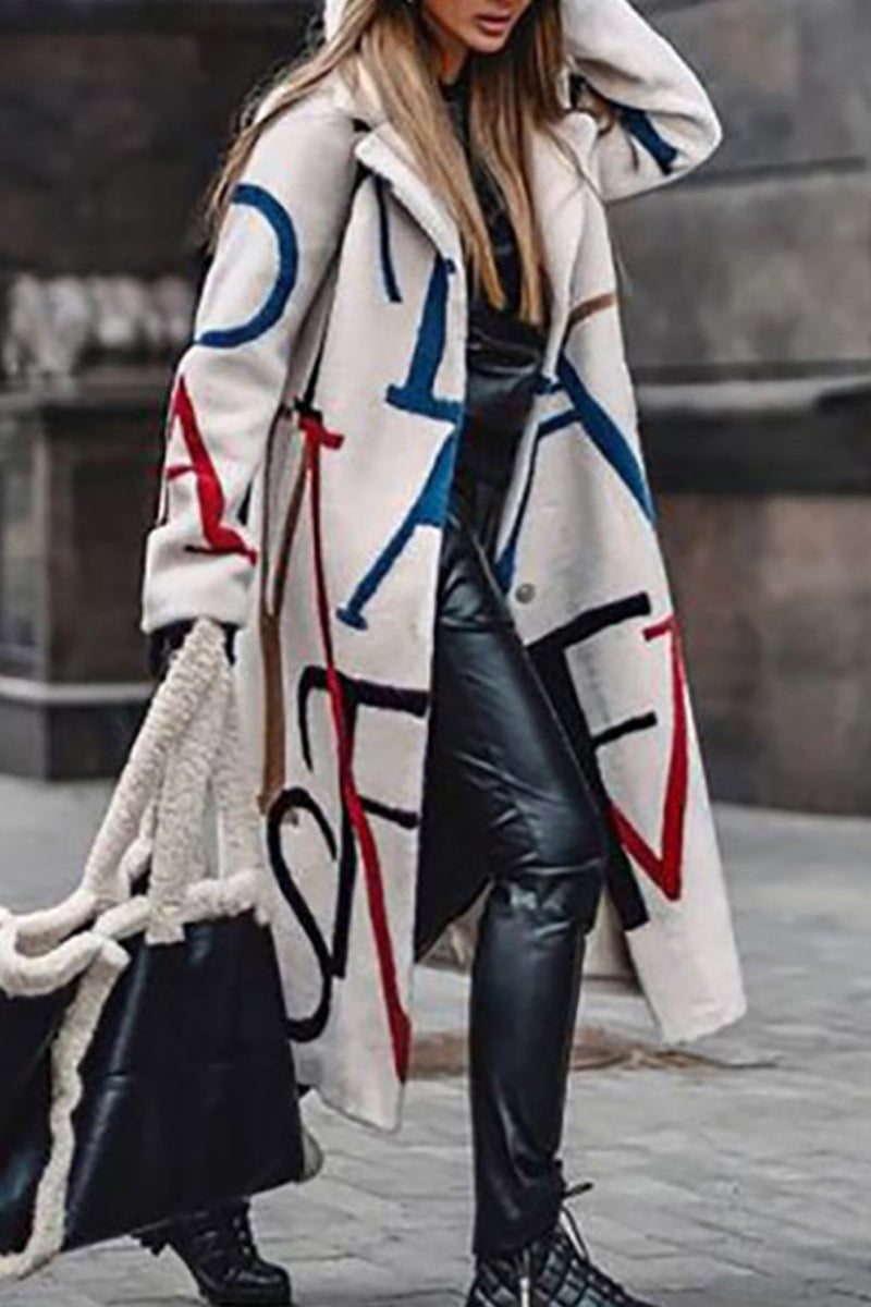 Mune | Street Elegant Print Patchwork Lapel Outerwear