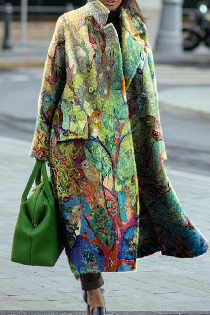 Mune | Street Elegant Print Patchwork Lapel Outerwear