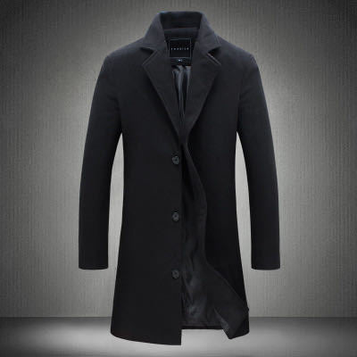 Men's slim short coat with stand-up collar and elegant button placket Mune Fashion