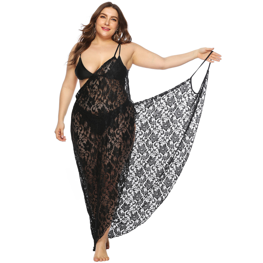 Women Transparent Lace Beach Dress Mune Fashion