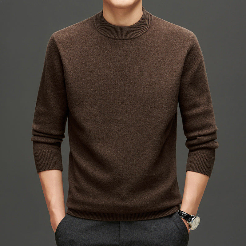 Men's cashmere sweater with stand-up collar, 400g