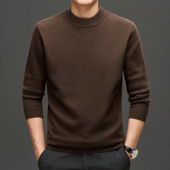 Men's cashmere sweater with stand-up collar, 400g