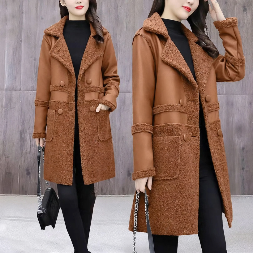 Reversible Teddy Jacket for Women, mid-length