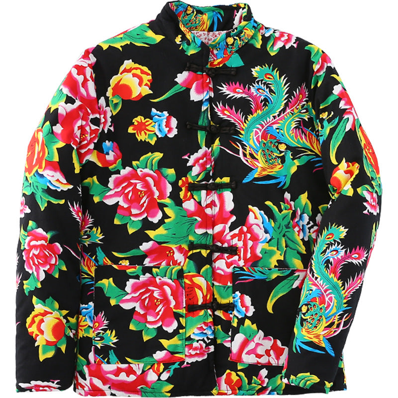 Ladies winter jacket, ethnic style, padded