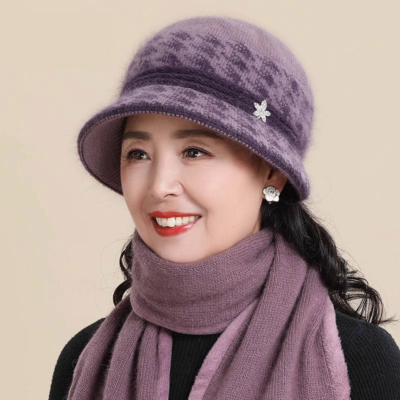 Knitted hat for women, warm winter accessory