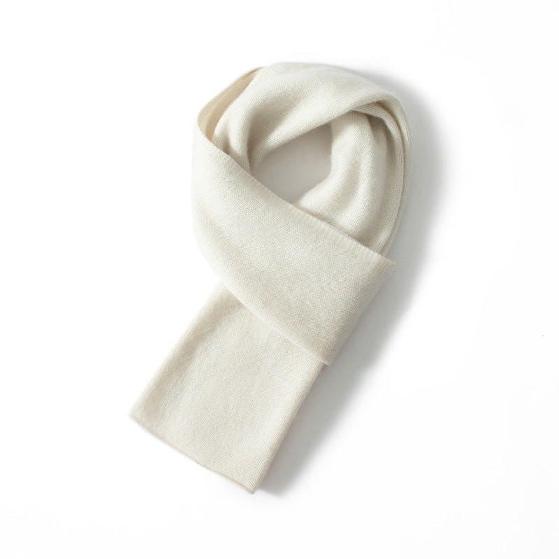 Cashmere scarf, knitted, solid color, 150x26 cm