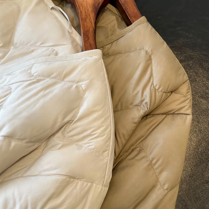 Lightweight down jacket, V-neck, quilted, Unisex
