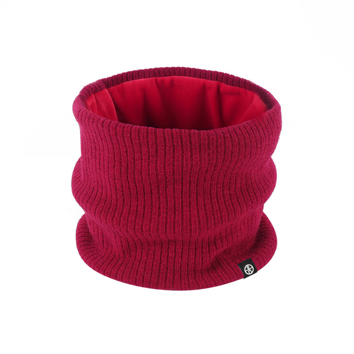 Knitted tubular scarf, lined