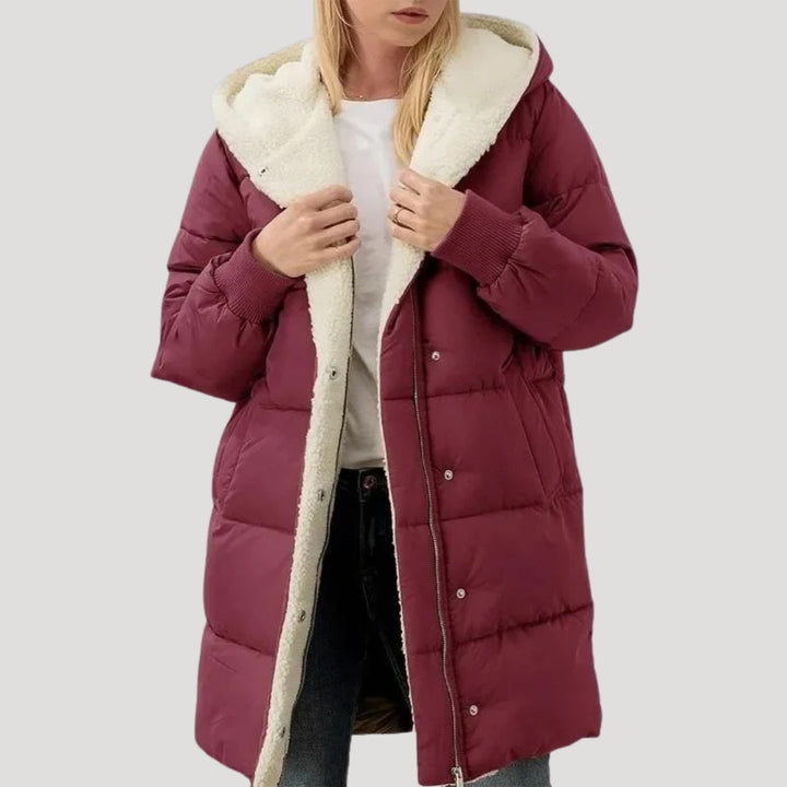 Mune | Women's Long Puffer Coat – Winter Jacket Lined with Faux Fur