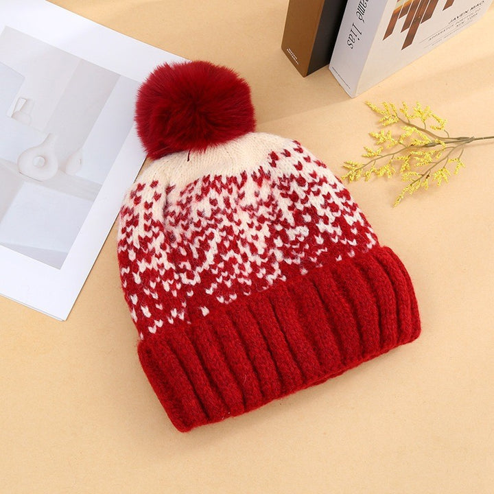 Women's knitted beanie and scarf set, warm lined