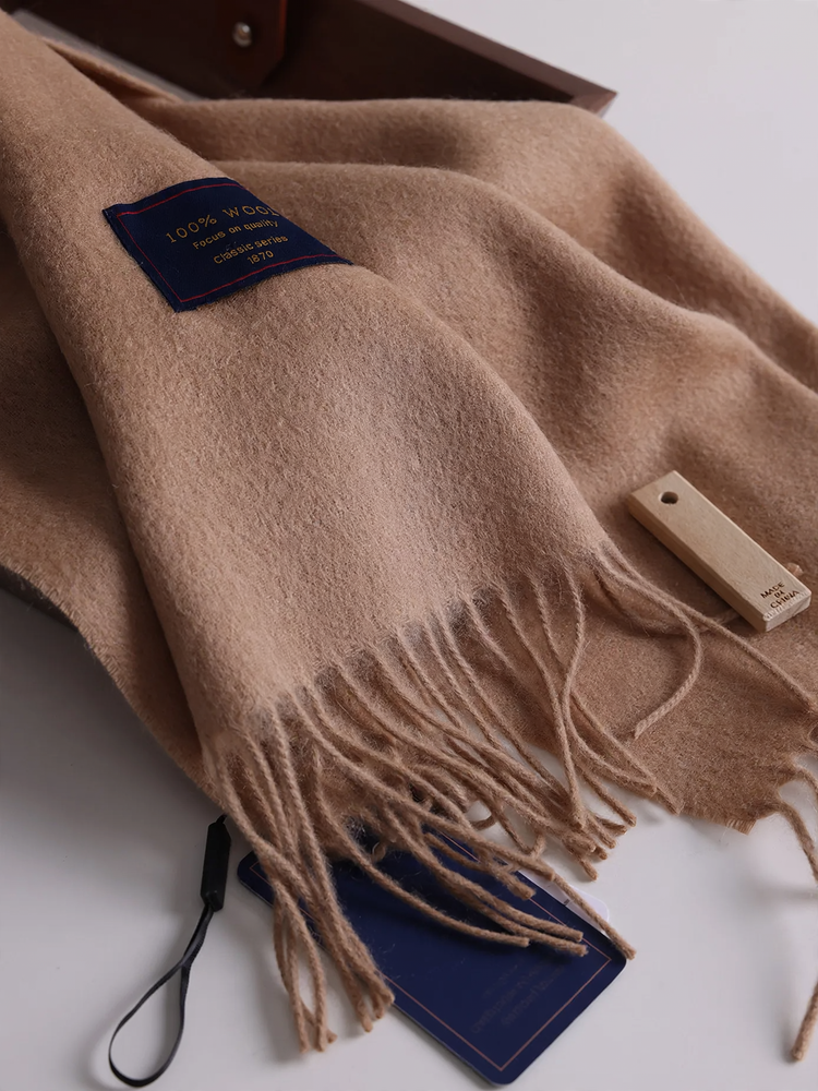 Simple Merino wool scarf, 180 cm