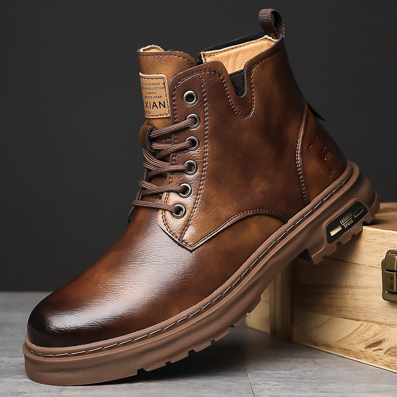 Men's work boots, insulated, slip-resistant
