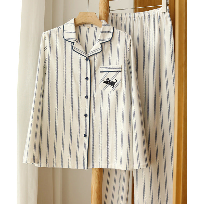 Partner Pajama made of cotton flannel with embroidery