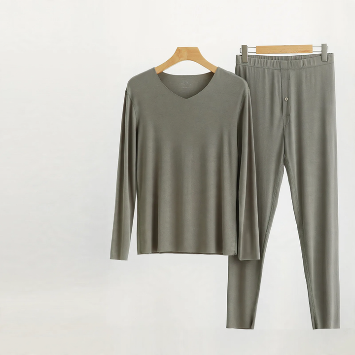 Thermal underwear set, modal, crew neck, skin-friendly