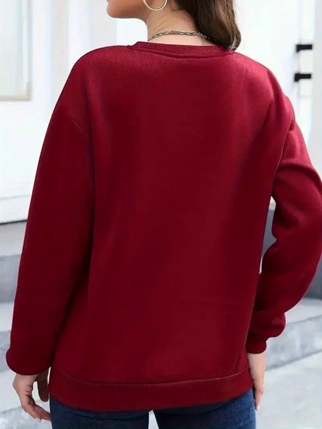 Mune | Jul Sweatshirt with Print Cotton Golden Christmas Tree Design
