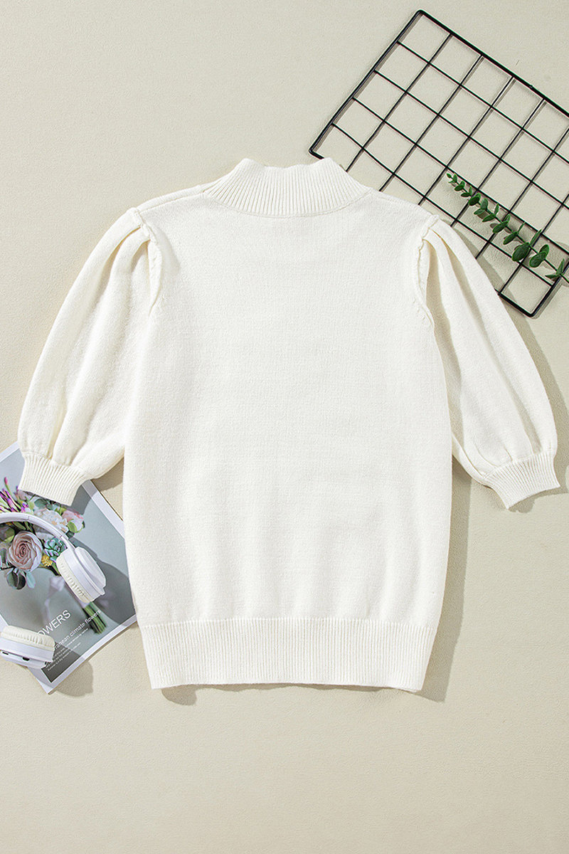 Mune | Casual Christmas Tree Sequin Patchwork Half Turtleneck Sweater