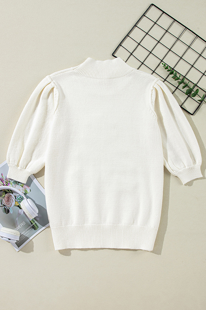 Mune | Casual Christmas Tree Sequin Patchwork Half Turtleneck Sweater