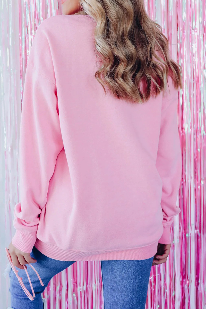 Mune | Casual Christmas Tree Embroidered Sequins Round Neck Sweatshirt