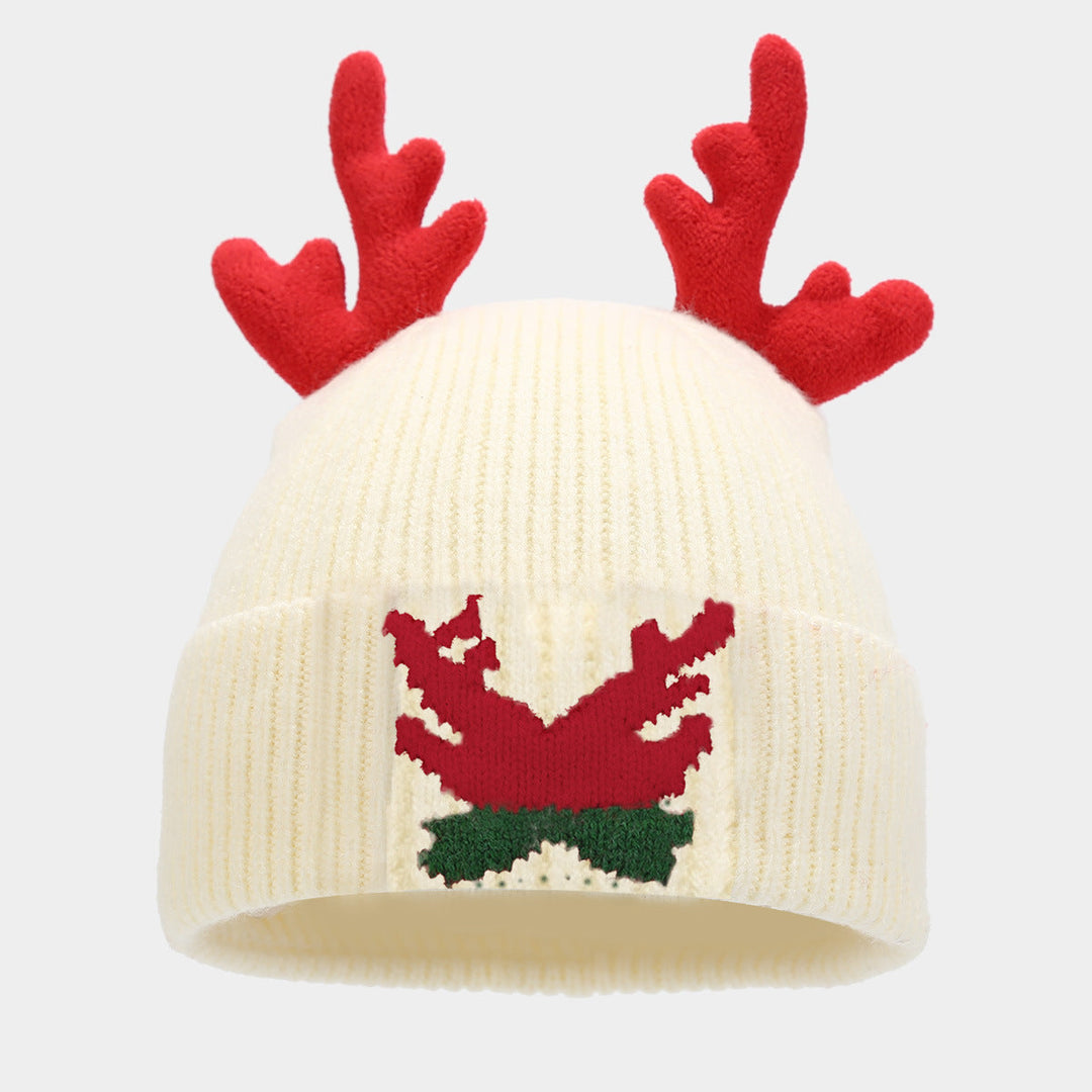 Mune | Christmas Reindeer Antlers Scarf Hat Gloves Three-Piece Set (3 Colors)